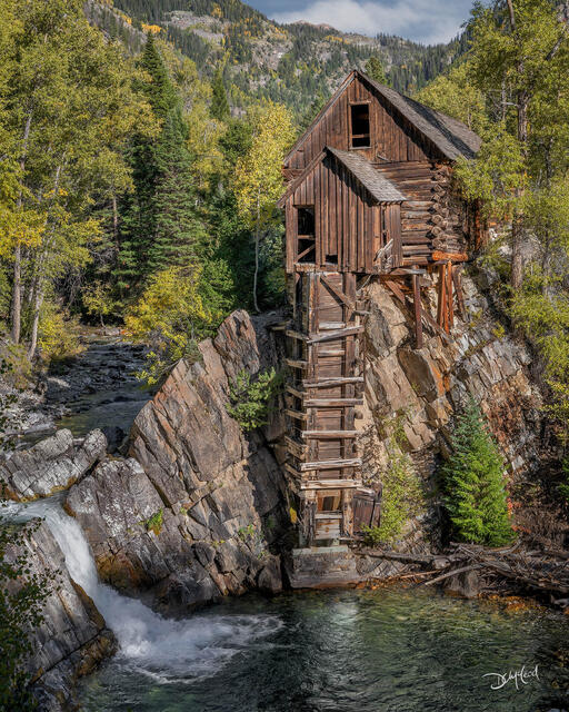 Crystal Mill above Crystal River in Colorado, USA.