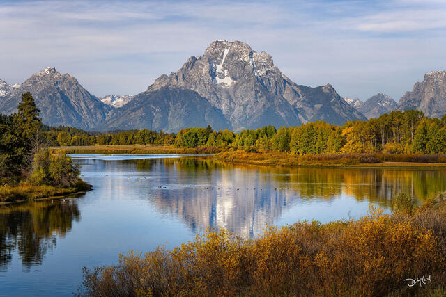 Mount Moran at Oxbow Bend in Grand Teton National Park, Wyoming.