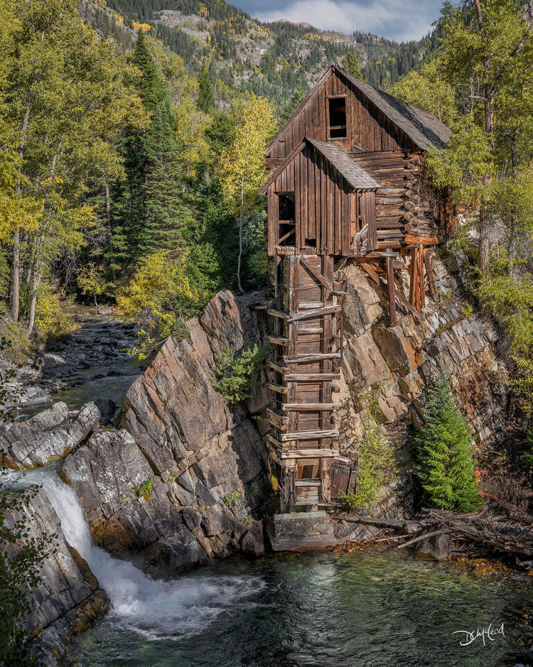 Crystal Mill above Crystal River in Colorado, USA.